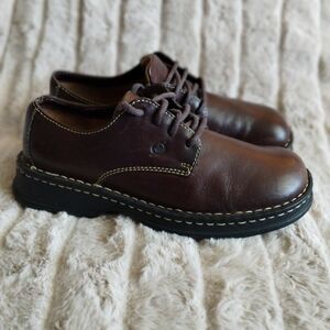 Born Brown Leather Lace-Up Comfort Oxford Shoes Women’s 9 EU 40.5 W9788